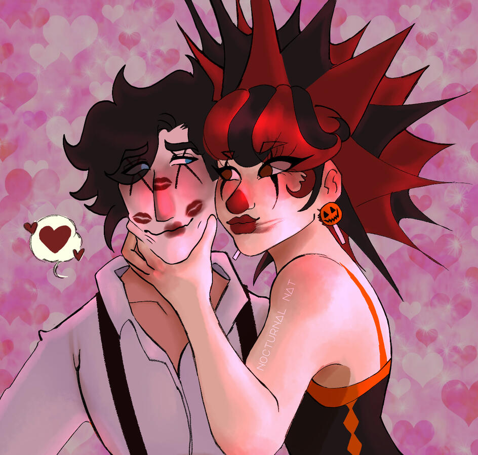 Clowning Around With Her Man